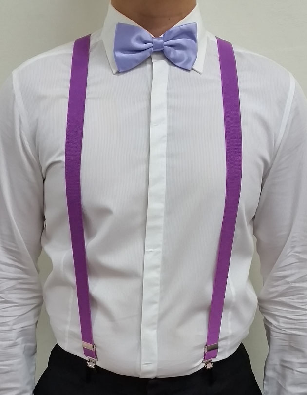 Suspenders in Purple